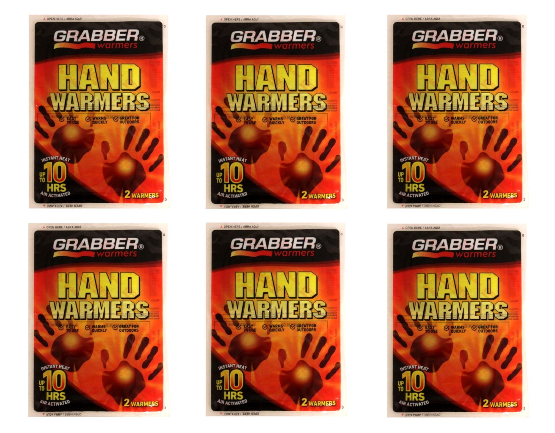 Grabber Hand Warmers, Heat Up to 10 Hours of Heat Gloves, 2 Warmers