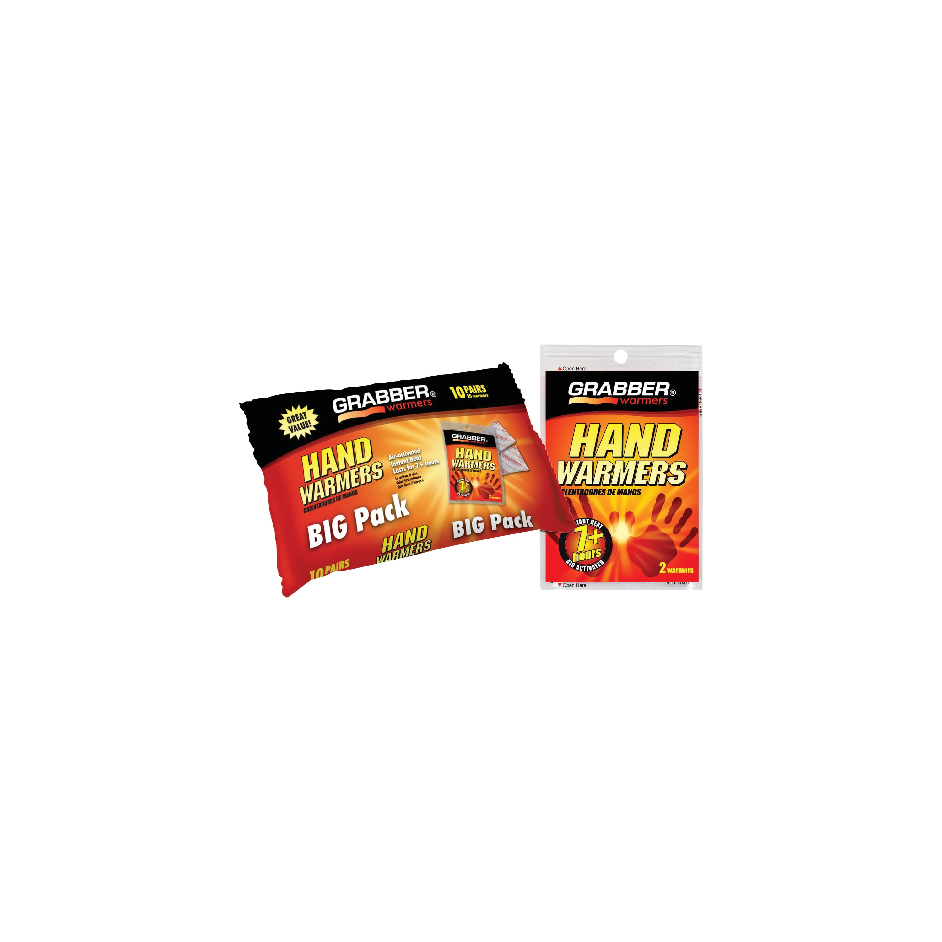 Grabber Outdoors Hand Warmers - 7 Hour Disposable Heat Packs - 120 Pairs — Residential Use, Standard Application