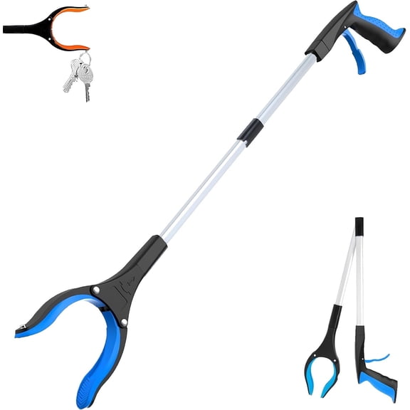 Grabber Reacher Tool, 32” Extra Long Foldable Gripper and Reaching Tool, Heavy Duty Pick Up Stick Grabbers for Seniors, Trash, Must Haves Gifts