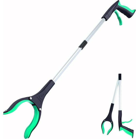 Grabber Reacher Tool, 32” Extra Long Foldable Gripper and Reaching Tool, Heavy Duty Pick Up Stick Grabbers for Seniors, Trash, Must Haves Gifts