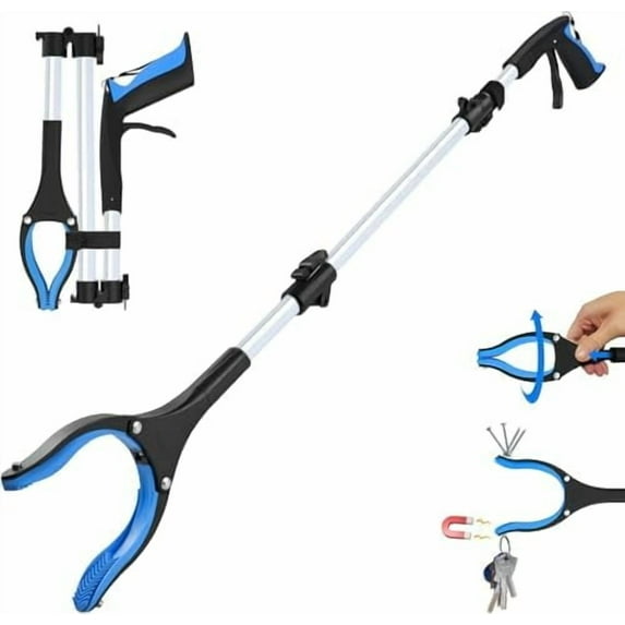 Grabber Reacher Tool - 43” Extra Long Foldable Gripper and Reaching