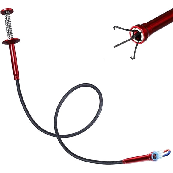 Grabber Reacher Tool, Flexible Magnetic Pickup Tool with 4-Claw Gripper & Spring-Loaded Handle, Pickup for Bathroom, Engine Bay, Kitchen & Sewers (24 inch) (Magnetic Pickup Tool)
