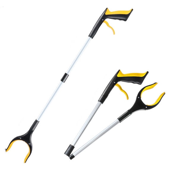 Grabber Reacher Tool - Foldable Gripper and Reaching Tool - Heavy Duty Pick Up Stick Grabbers for Seniors, Trash, Surgery Recovery Must Haves Gifts, 32” Picker Upper Grabber (Yellow)