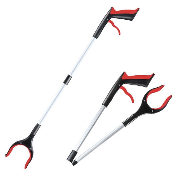 Grabber Reacher Tool - Foldable Gripper and Reaching Tool - Heavy Duty Pick Up Stick Grabbers for Seniors, Trash, Surgery Recovery Must Haves Gifts, 32” Picker Upper Grabber (Red)