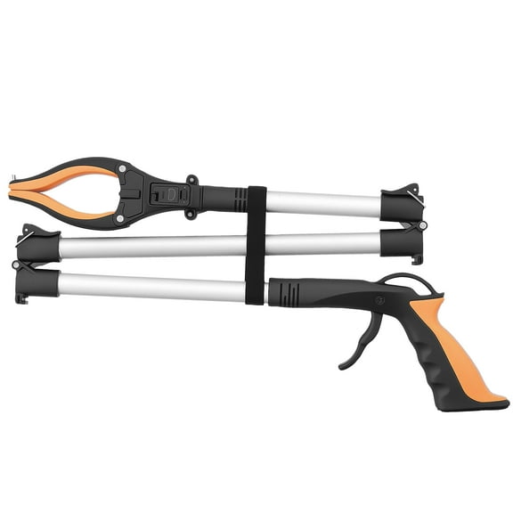 Grabber Reacher Tool with Light,360° Rotating Head, Wide Jaw Lightweight Trash Claw Grabbers for Elderly, Reaching Tool for Trash Pick Up Stick