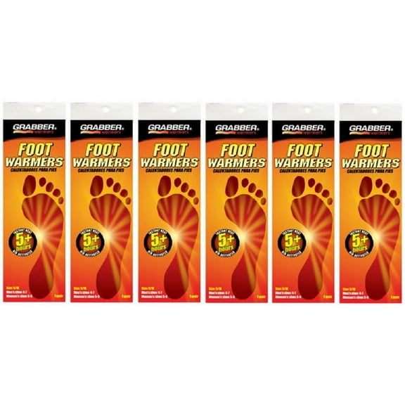 Grabber Warmer FWSMES 2 Per Pack Small / Medium Foot Warmer Insoles - Quantity of 6