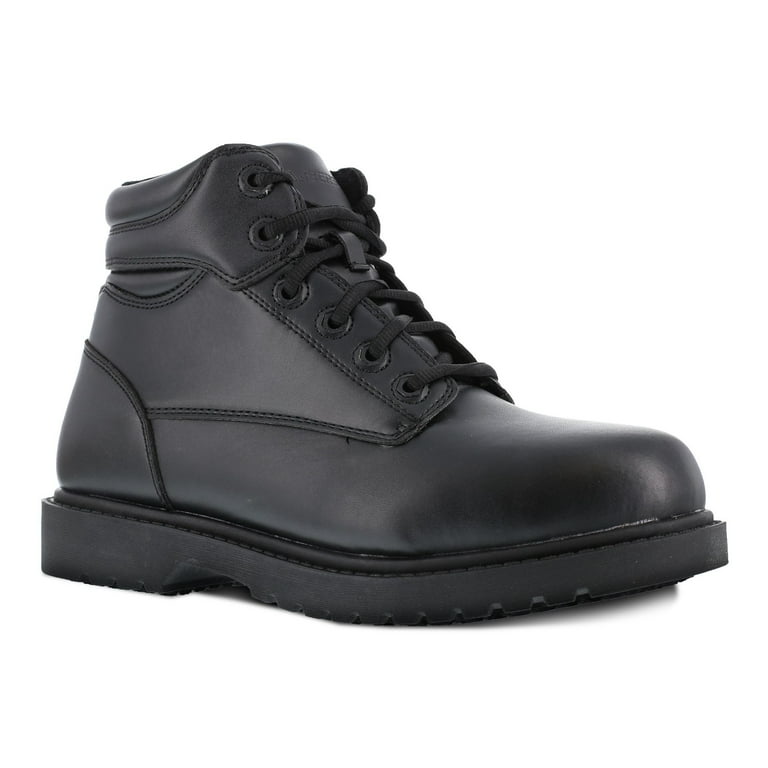 Mens black work boots walmart cheap