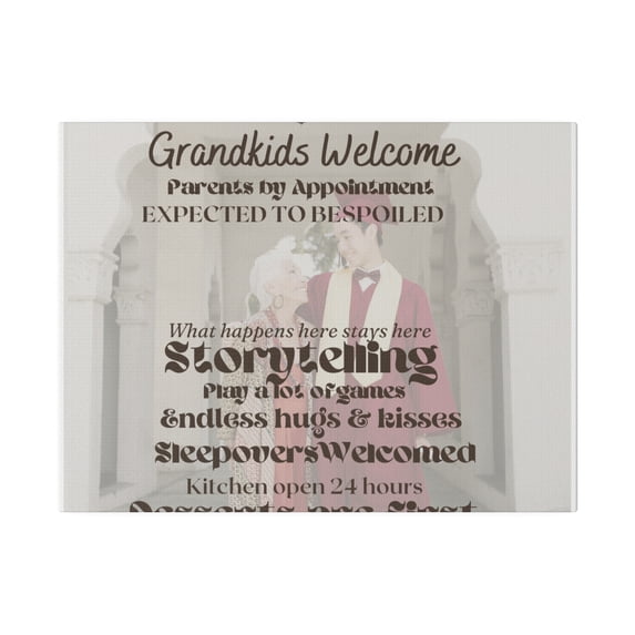 Grabdma's Rules Matte Canvas, Stretched