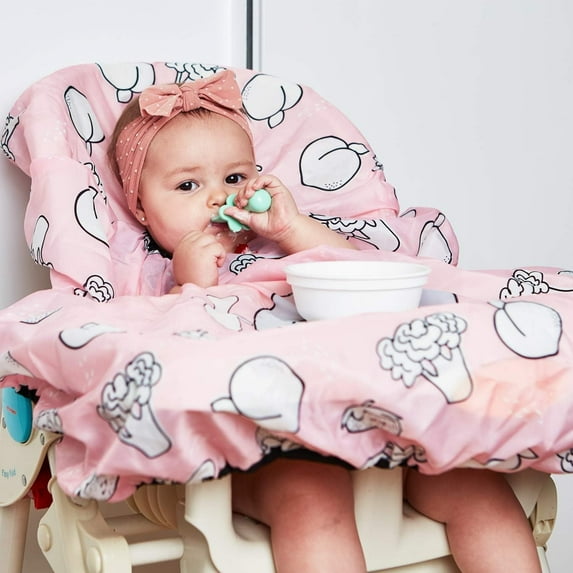 Grabease Allover Waterproof Bib for Self-Feeding Babies and Toddlers 6-24 Mos. – Baby Bibs with Plate Outline Fully Covers Baby and High Chair – Safe, Machine Washable Baby Led Weaning Supplies