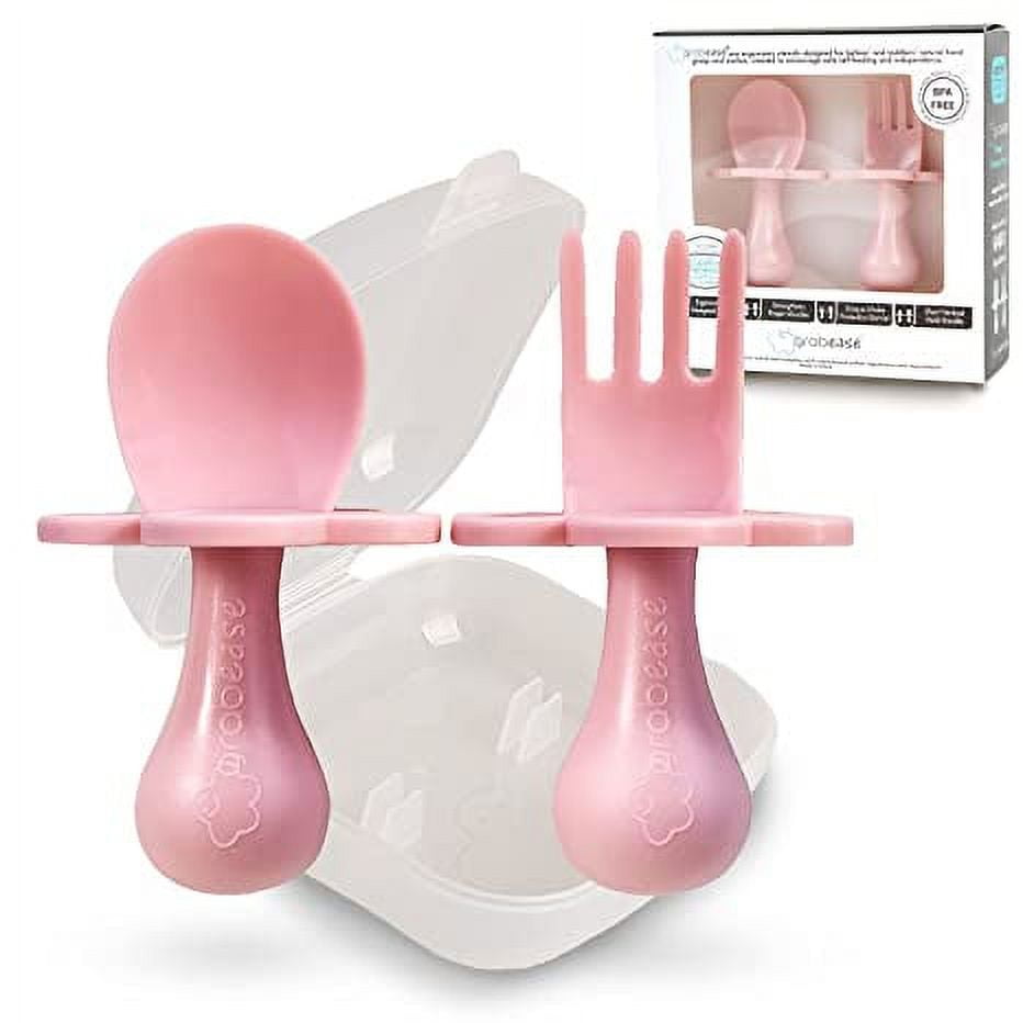 Grabease, Double Silicone Spoons, 3m+, Blush