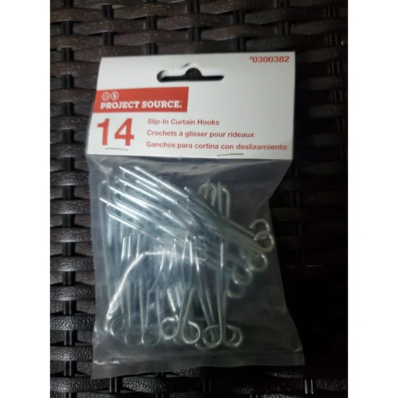 Zyler - Graber 3-Inch Slip On Drapery Hooks With 1-Inch Drop. 14 Hooks Per Bag