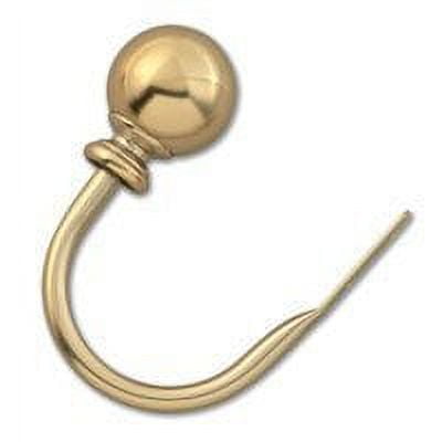Graber 5/8-Inch Round Decorative Metal Curtain Holdbacks (Satin Brass with Ball Design, 1 Pair)