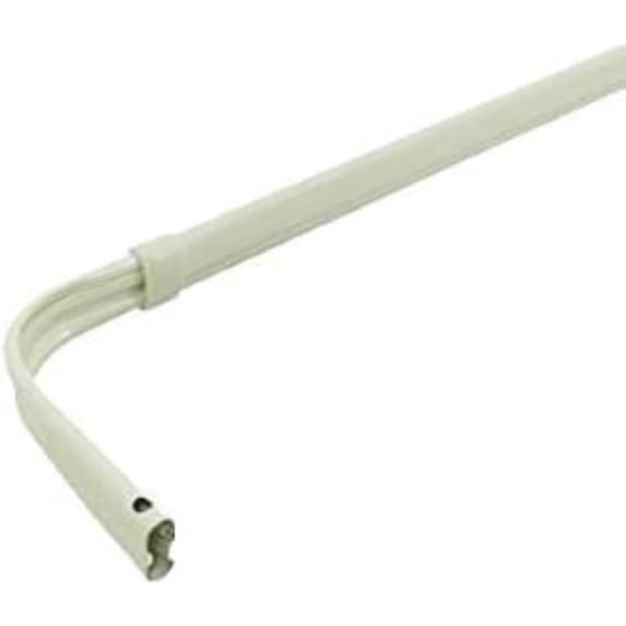 Graber Single Standard Lock Seam Curtain Rod, 48 to 84-Inch Adjustable Width, 5 1/2-Inch Projection, White
