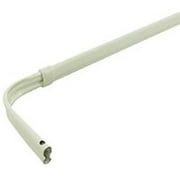 Graber Single Standard Lock Seam Curtain Rod, 48 to 84-Inch Adjustable Width, 5 1/2-Inch Projection, White