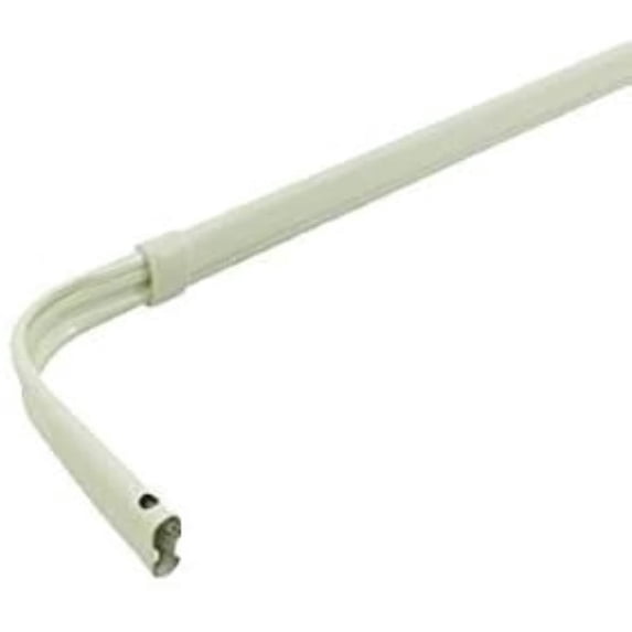 Graber Single Standard Lock Seam Curtain Rod, 48 to 84-Inch Adjustable Width, 5 1/2-Inch Projection, White