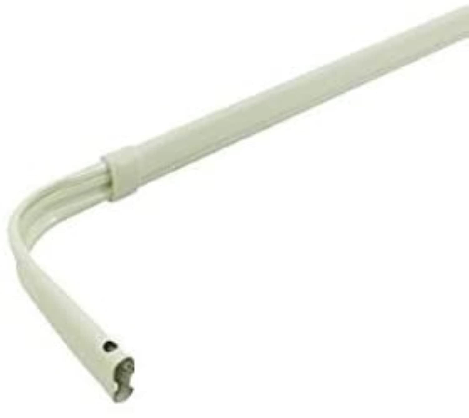 Graber Single Standard Lock Seam Curtain Rod, 84 to 120-inch Adjustable Width, 5 1/2-Inch Projection, White
