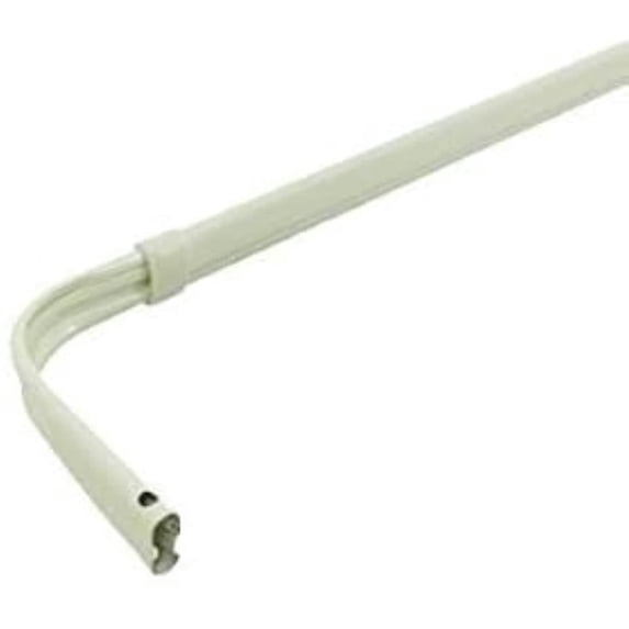 Graber Single Standard Lock Seam Curtain Rod, 84 to 120-inch Adjustable Width, 5 1/2-Inch Projection, White