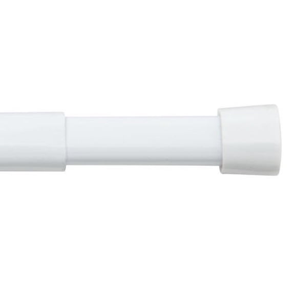 Graber Spring Window Fashions Oval Spring Tension Curtain Rod 22 to 36-Inch Adjustable Width, White