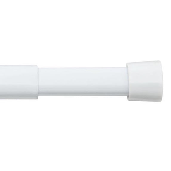 Graber Spring Window Fashions Oval Spring Tension Curtain Rod 48 to 84-Inch Adjustable Width, White