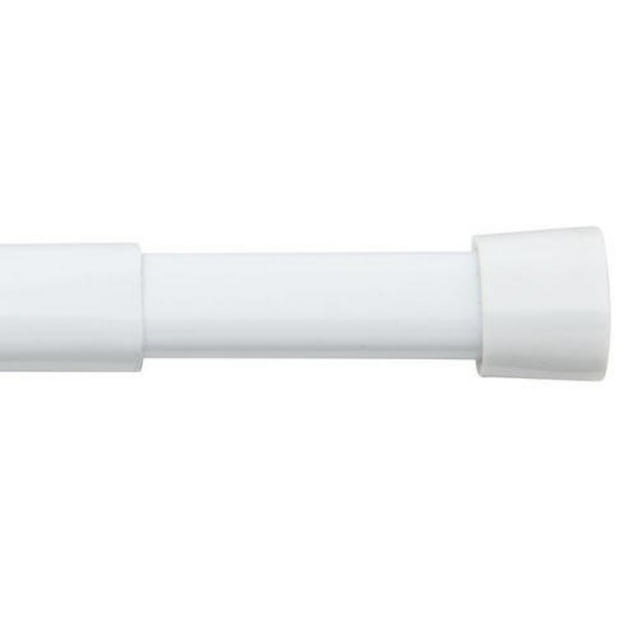 Graber Curtain Rod 4884 inch Adjustable Oval Spring Tension, White