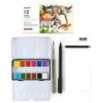 thumbnail image 1 of Grabie Travel Watercolor Paint Set, Watercolor Paints, 12 Colors, Painting Set, Deluxe Travel Set, Art Supplies for Painting, Great Watercolor Set for Artists, Amateur Hobbyists and Painting, 1 of 6