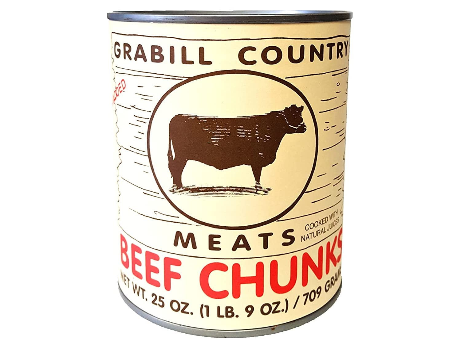 Grabill Country Meats Canned Beef Chunks, Favorite Amish Food, 25 Oz