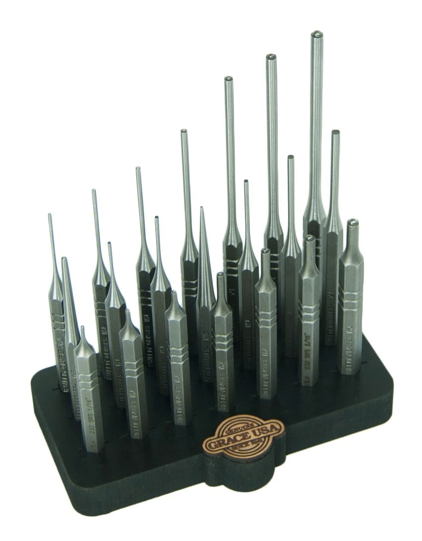 9pcs Roll Pin Punch Set Hand Remover Cylindrical D... – Grandado - View #4