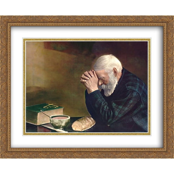 Grace 2x Matted 30x26 Large Gold Ornate Framed Art Print by Enstrom