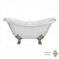 thumbnail image 1 of Grace 72 Inch Cast Iron Double Slipper Tub - No Faucet Drillings, 1 of 2