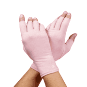 Grace & Able Compression Gloves Relief from Hand Pain for Women and Men, Arthritis Gloves, 1 Pair, Large, Ballet Pink