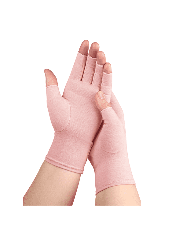 Compression Gloves for Arthritis - Open Finger, Cotton-Blend, Lightweight, Breathable Hand Support