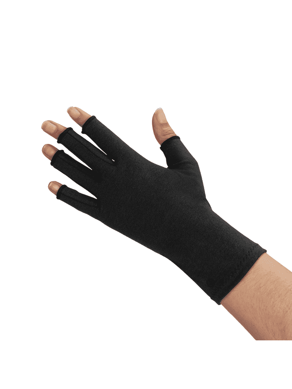 Compression Gloves for Arthritis - Open Finger, Cotton-Blend, Lightweight, Breathable Hand Support