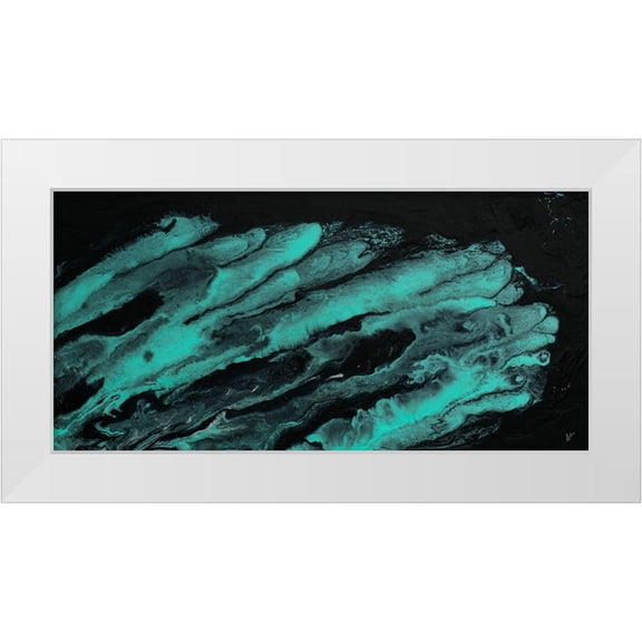 Grace, Ajoya 14x9 White Modern Wood Framed Museum Art Print Titled - Leaf Me Alone Abstract