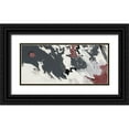 thumbnail image 1 of Grace, Ajoya 18x10 Black Ornate Wood Framed with Double Matting Museum Art Print Titled - Red Drift Waves, 1 of 4