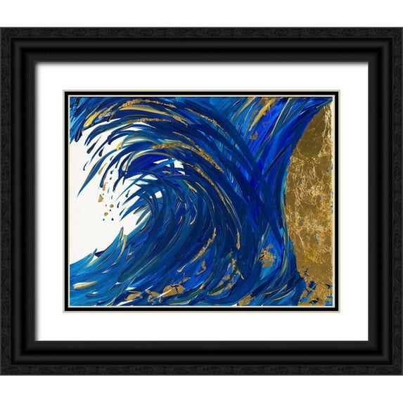 Grace, Ajoya 24x20 Black Ornate Wood Framed with Double Matting Museum Art Print Titled - 24k Splash