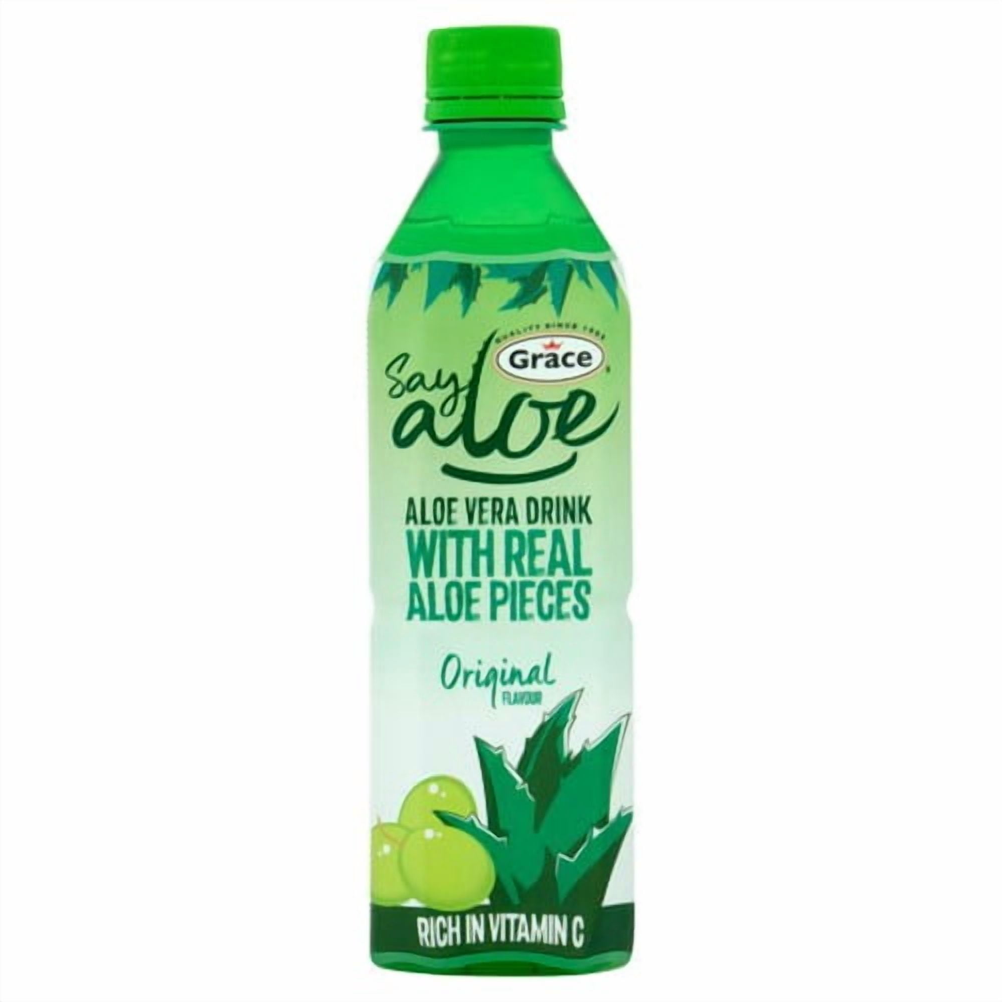 Grace Aloe Vera Water Original 500ml, British Import (Pack of 6)