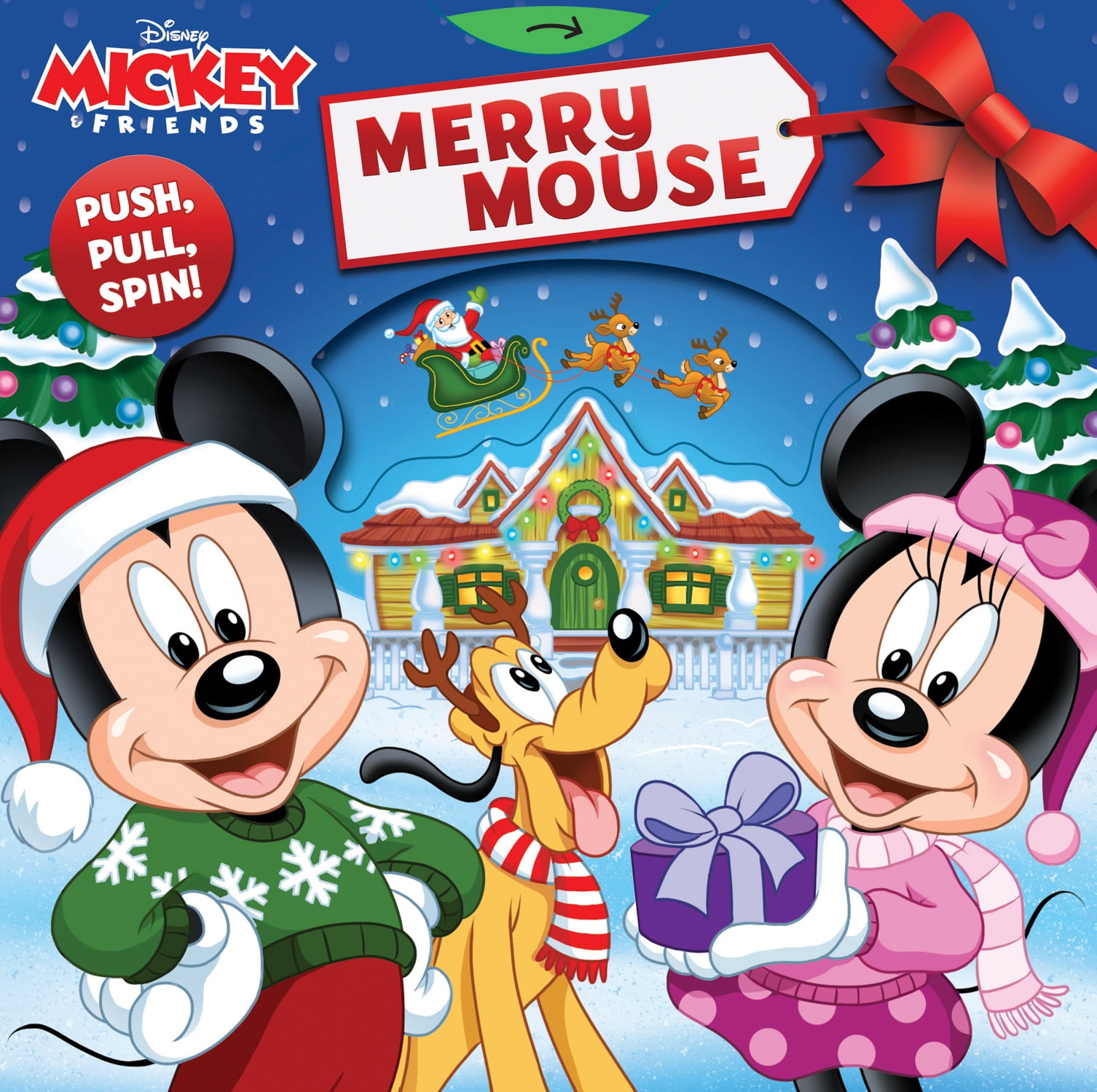 Disney, Mickey Board Book, Merry Mouse, Interactive Christmas Fun