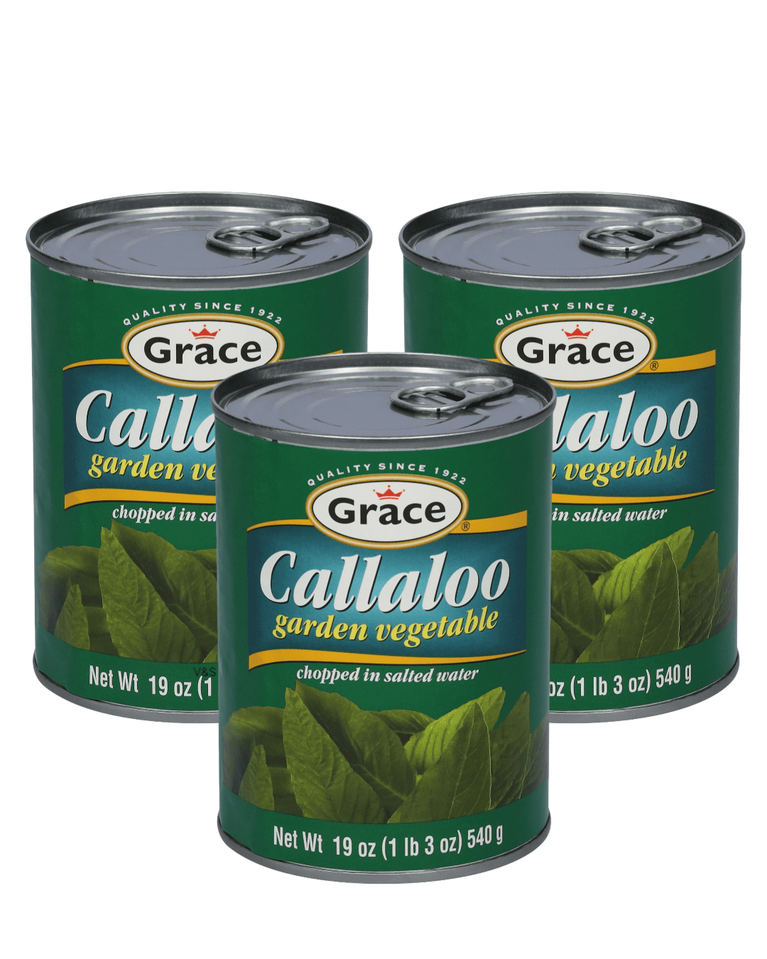 Grace Callaloo 19 oz – 3 Pack (Jamaican Callaloo Canned)
