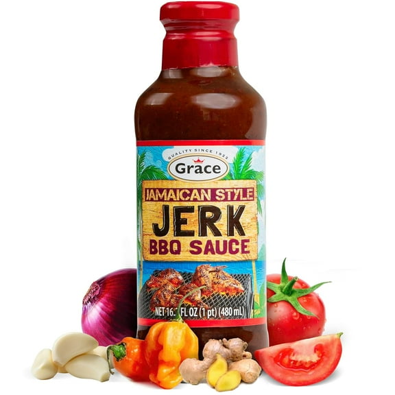 (Pack Of 12) Grace Caribbean Bbq Jerk Sauce 16 Oz