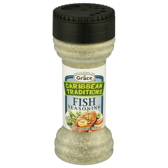 Grace Caribbean Traditions Fish Seasoning, 5.29 oz Bottle
