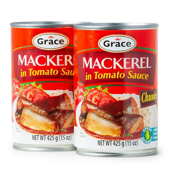 Grace Chunky Mackerel In Tomato Sauce 15oz - 2 Pack - Canned Mackerel G GS