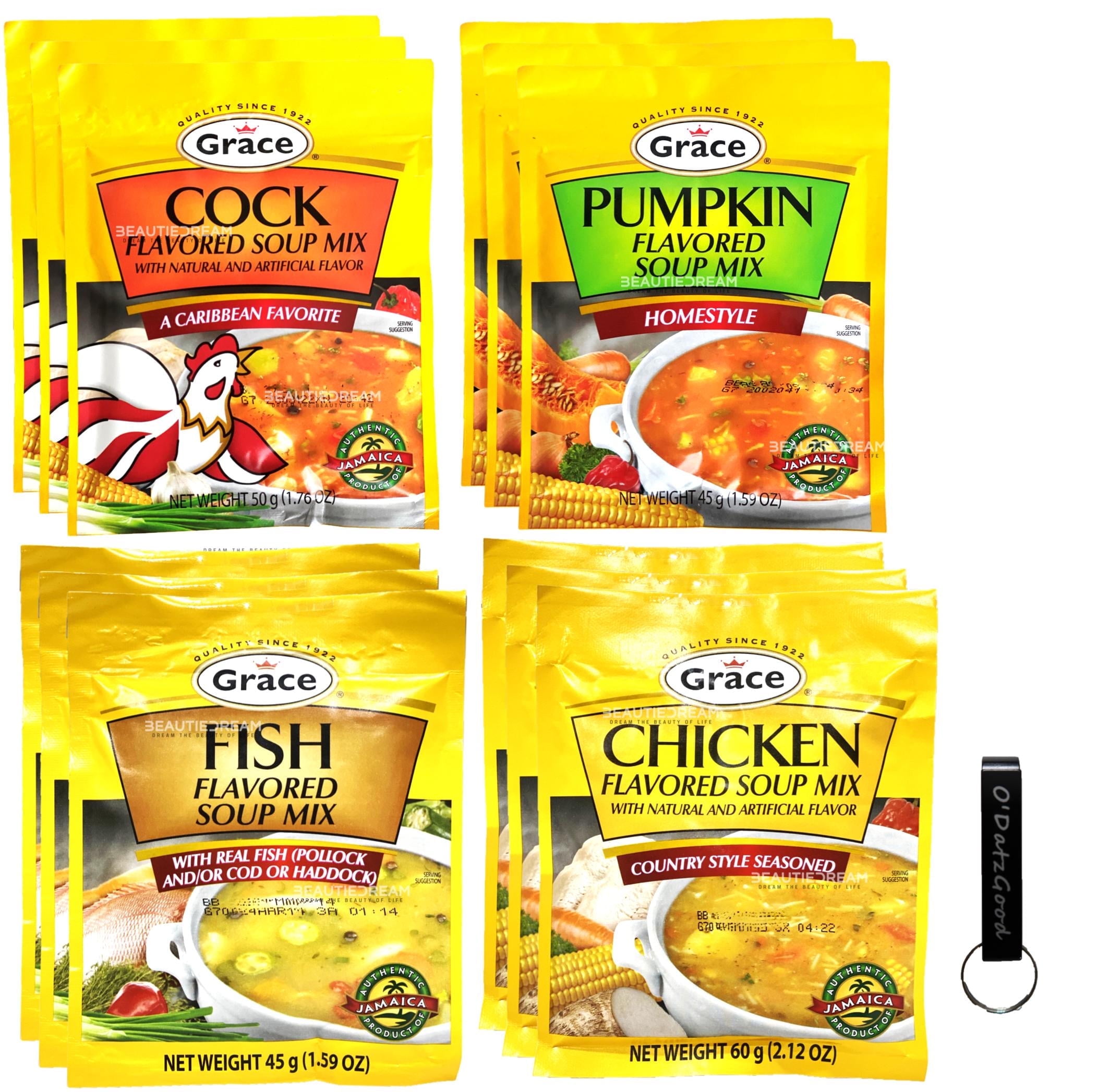 Grace Cock , Pumpkin, Fish & Chicken Noodle Soup Mix Pack of