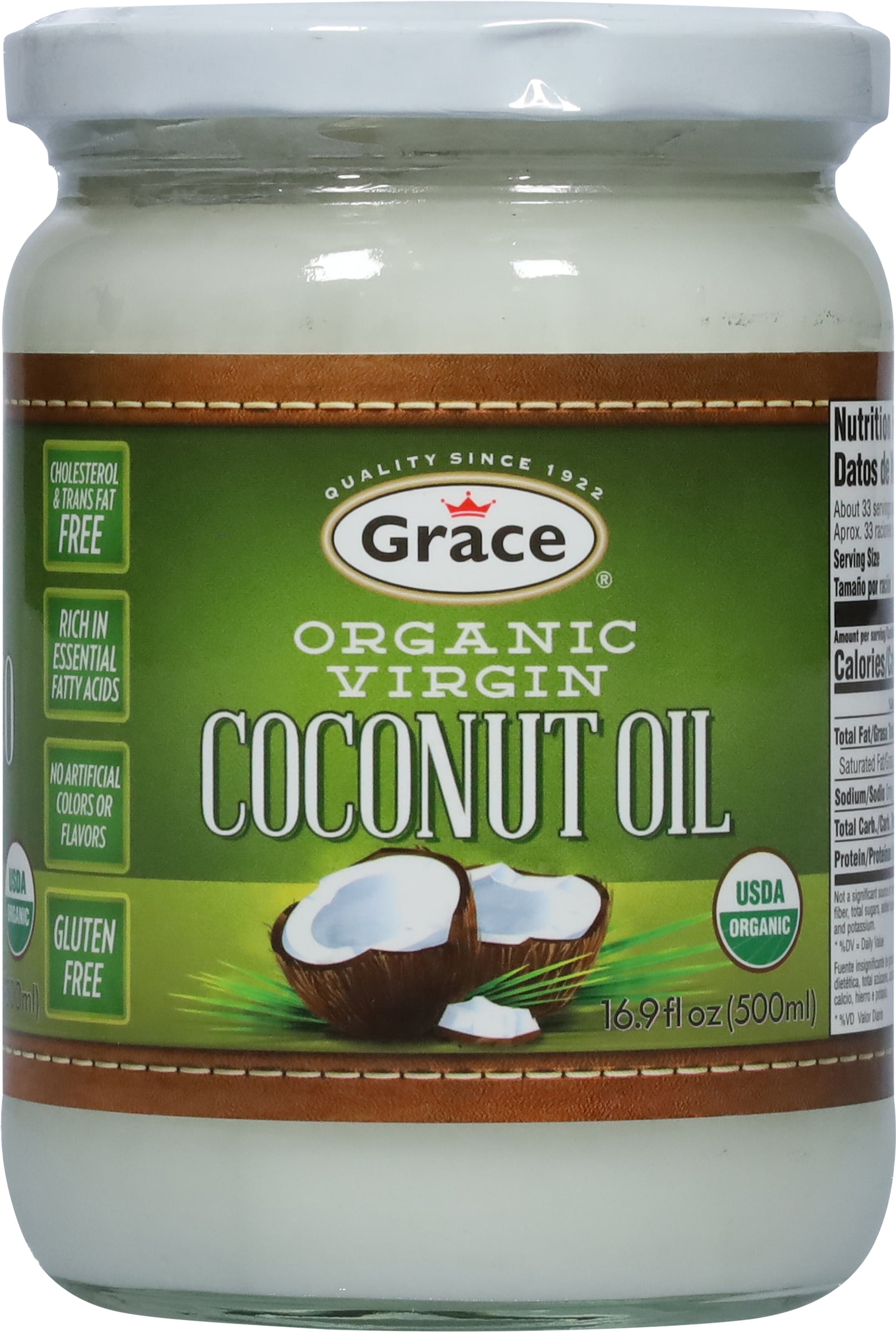 Grace Coconut Oil, 16.9 oz Bottle