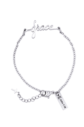 Grace Cross Bracelet - John 1:16 by Shields of Strength
