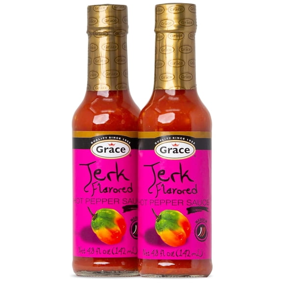 Grace Jerk Hot Pepper Sauce 4.8oz - 2 Pack
