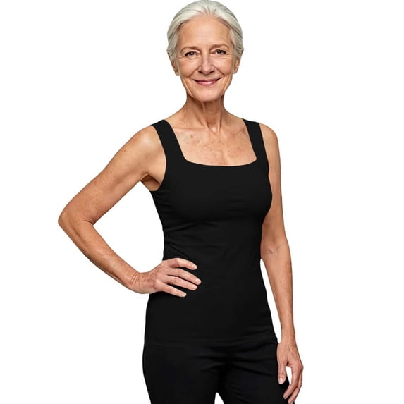 Grace And Ease Tanks With Built In Bra, Tank Tops With Wide Strap For Older Women,U Neck Shapewear High Strechy Sleeveless Slim Fit Tops,No Bra Needed Smoothing Cami Tank Workout Top