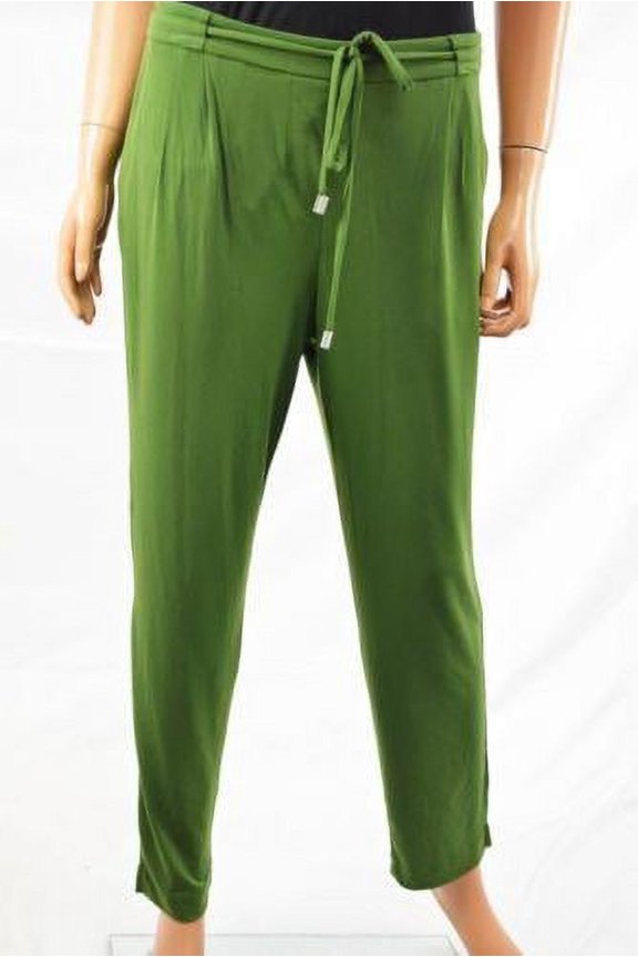 Womens Drawstring Studio Casual Lounge Pants, Green, Large