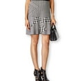 thumbnail image 1 of Grace Elements Womens Mixed-Print Sweater Flared Skirt, Black, Large, 1 of 2