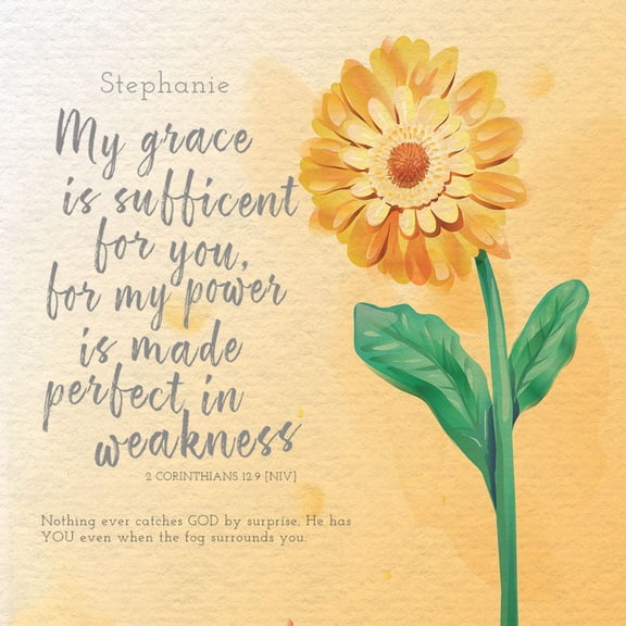 Grace Encouragement | Personalized Print, Wall Decor - Daisy