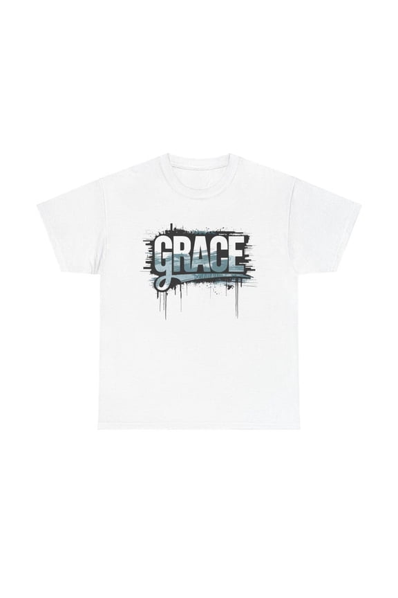 Grace Graffiti T-Shirt Street Art Graphic Tee, Stylish Urban Graffiti Shirt for Men Women, Artistic Spray Paint Design Cotton T Shirt